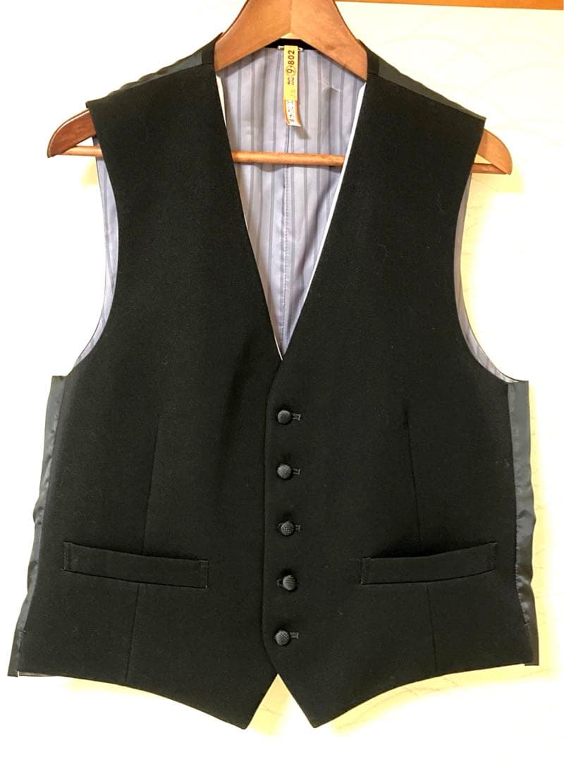 【ドライクリーニング済‼️】2回使用　モーニングコート 縦縞パンツ ベストAOKI