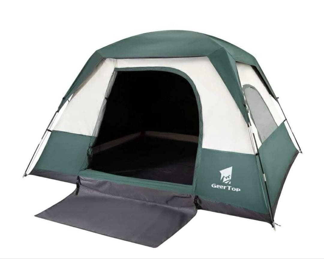 GEERTOP テント⭐️4-6人用 大型 グリーン 防災 アウトドア ギアトップ