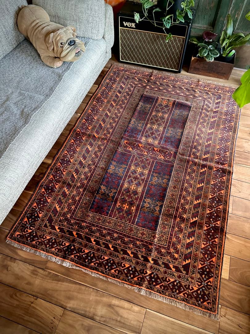 トライバルラグ　ヴィンテージラグ　アフガンラグ　トルクメン　アリホジャ　美品