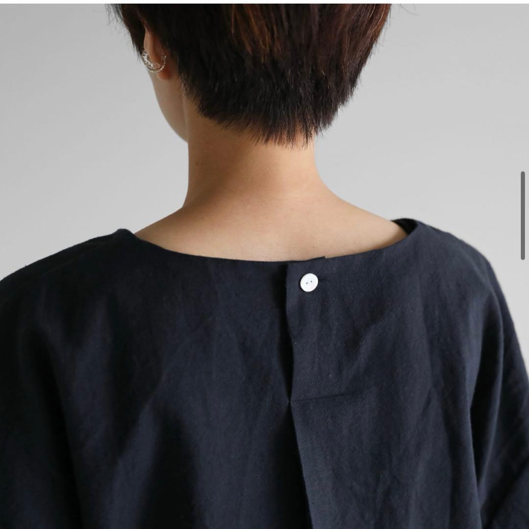 huis 遠州織物　レピアプルオーバ ブラック　U605