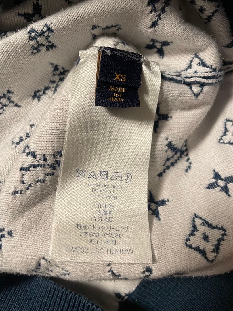 【美品】ルイヴィトン モノグラム ニットセーター グラデーション ネイビー