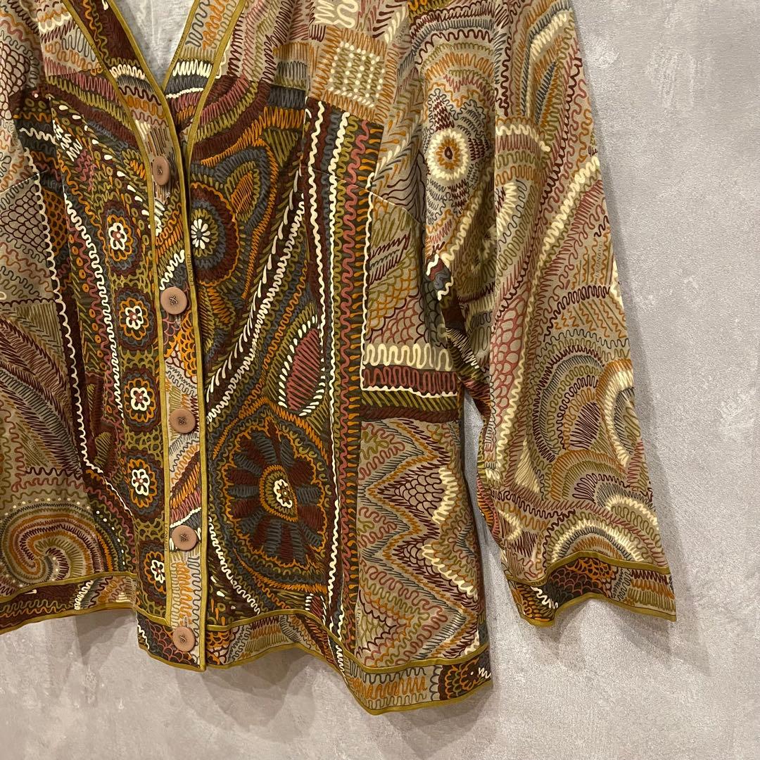 LEONARD レオナール LL カーディガン 総柄