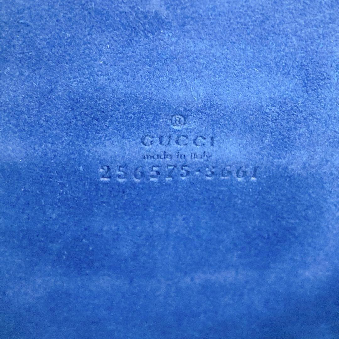 未使用✨GUCCI グッチ　タブレットケース　マイクロGG ブルー　オールレザー
