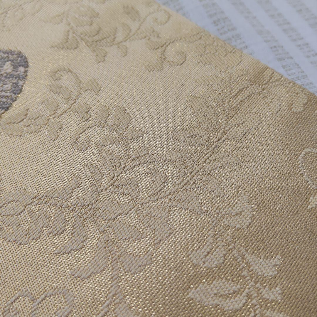 【袋帯】上品ゴールドベージュ＊道長取り/パステル/お茶席/Obi/Vintage