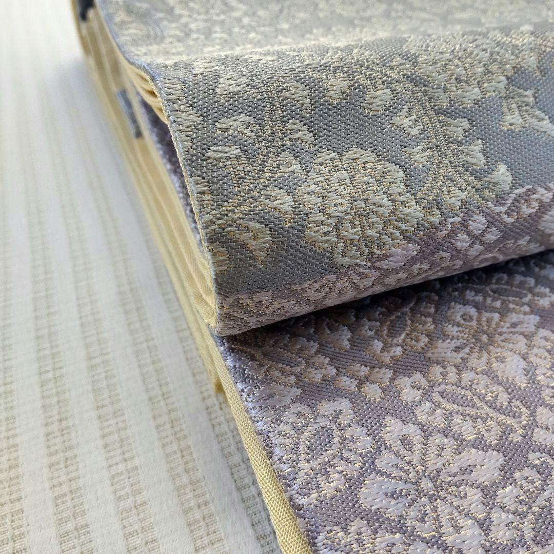 【袋帯】上品ゴールドベージュ＊道長取り/パステル/お茶席/Obi/Vintage