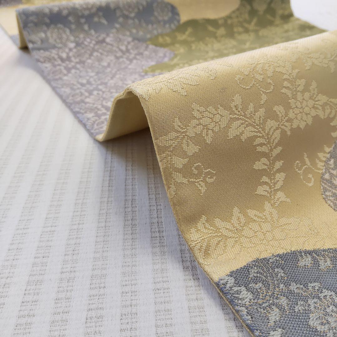 【袋帯】上品ゴールドベージュ＊道長取り/パステル/お茶席/Obi/Vintage