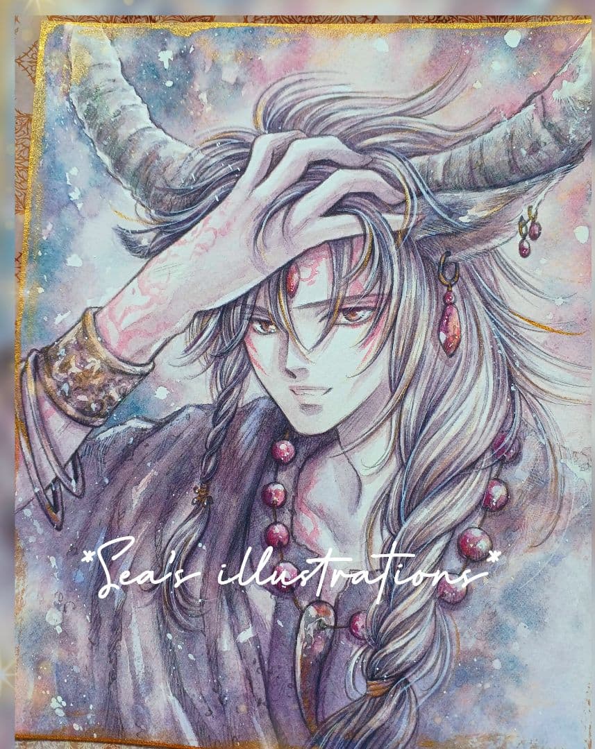 ◆獣人~角ある者◆手描きイラスト