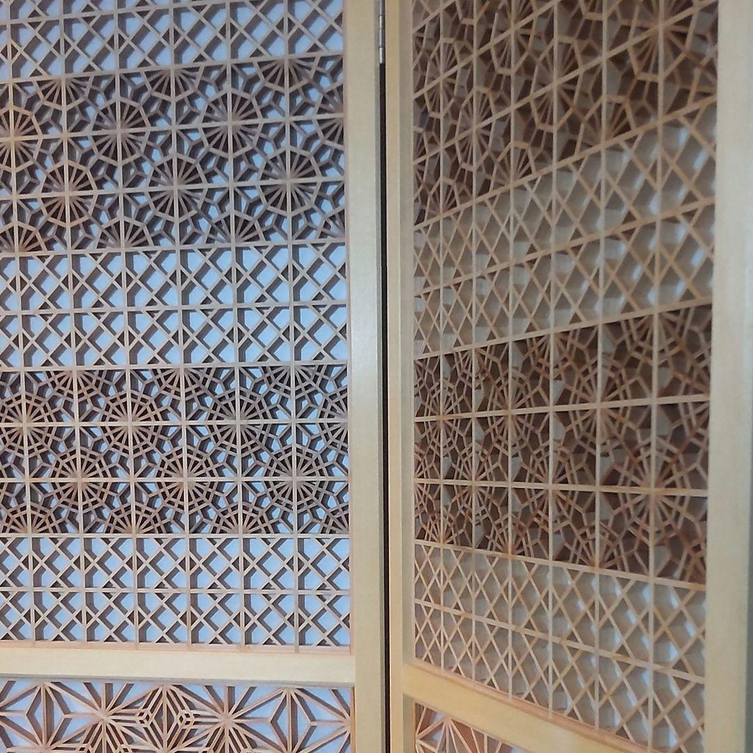 b*4様 組子細工 組子 衝立(大) 日本 伝統 パーテーション 正月飾り 職人