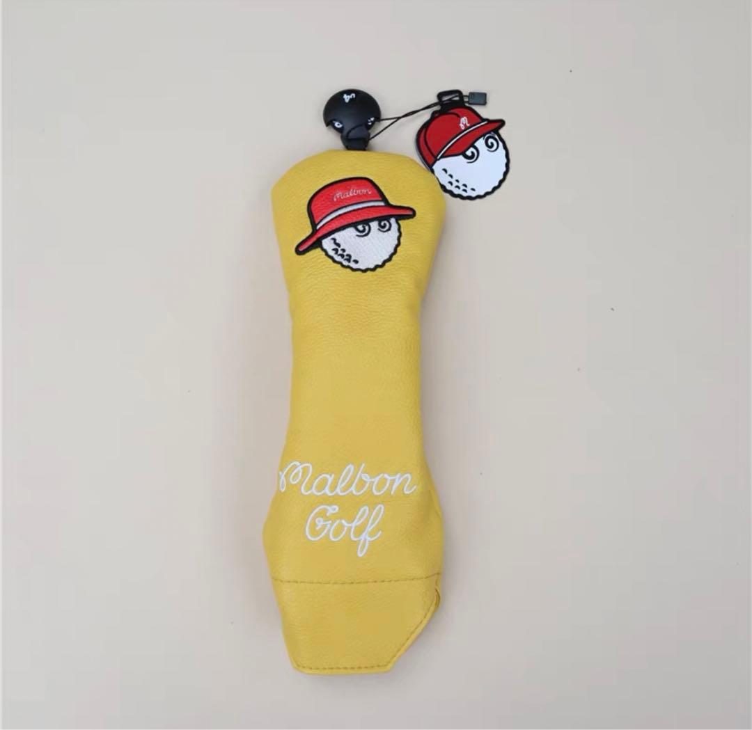 【大人気値下げ新品4点セット】MalbonGolfマルボンゴルフクラブカバー黄色