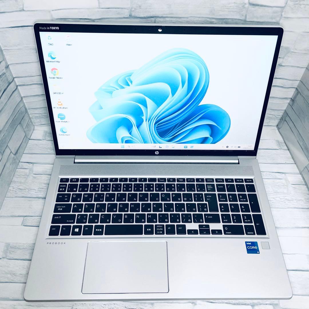 【美品】hpノートPC第11世代i5 オフィス2024 バッテリー○ 16GB