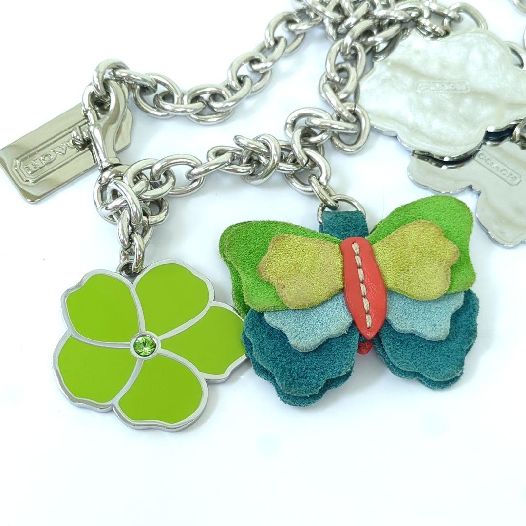 COACH　コーチ　チェーン　ベルト　フラワー　バタフライモチーフ