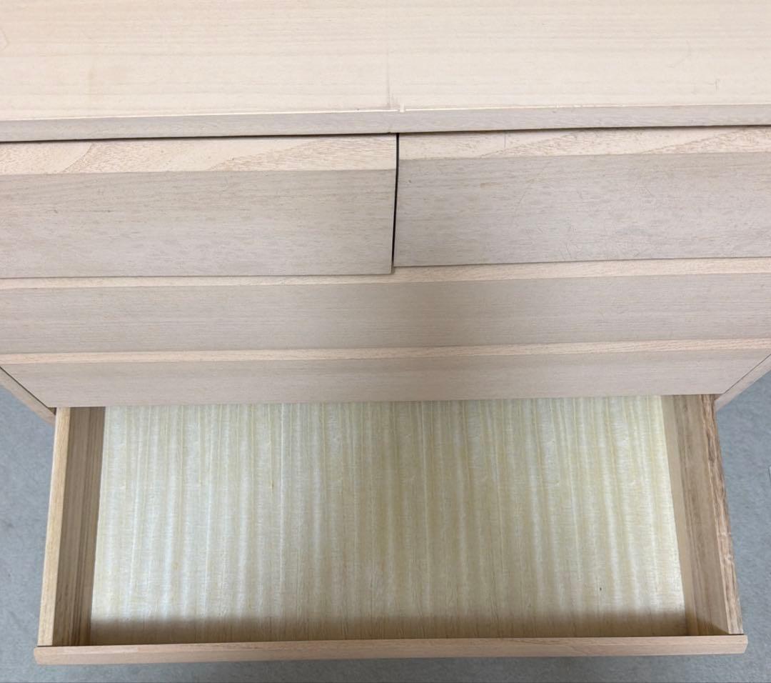 ディノス　桐チェスト　クローゼット用　キャスター付き