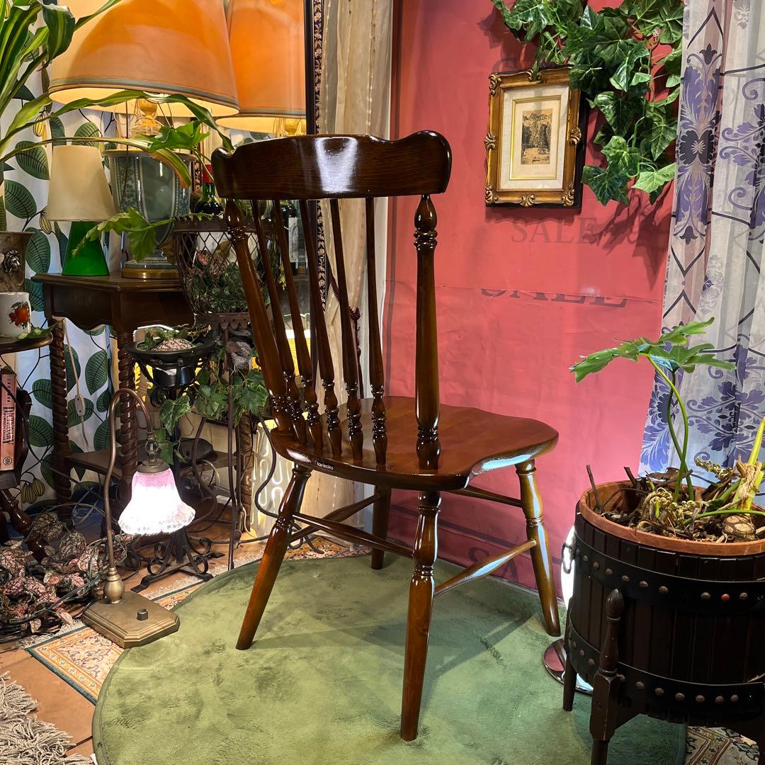 L ４　 カリモクヴィンテージ スピンドルチェア　コロニアル ウィンザー