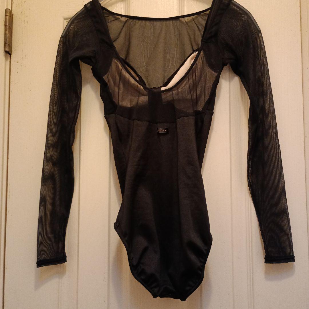 美品 stina スティナ ブラック 長袖レオタード M