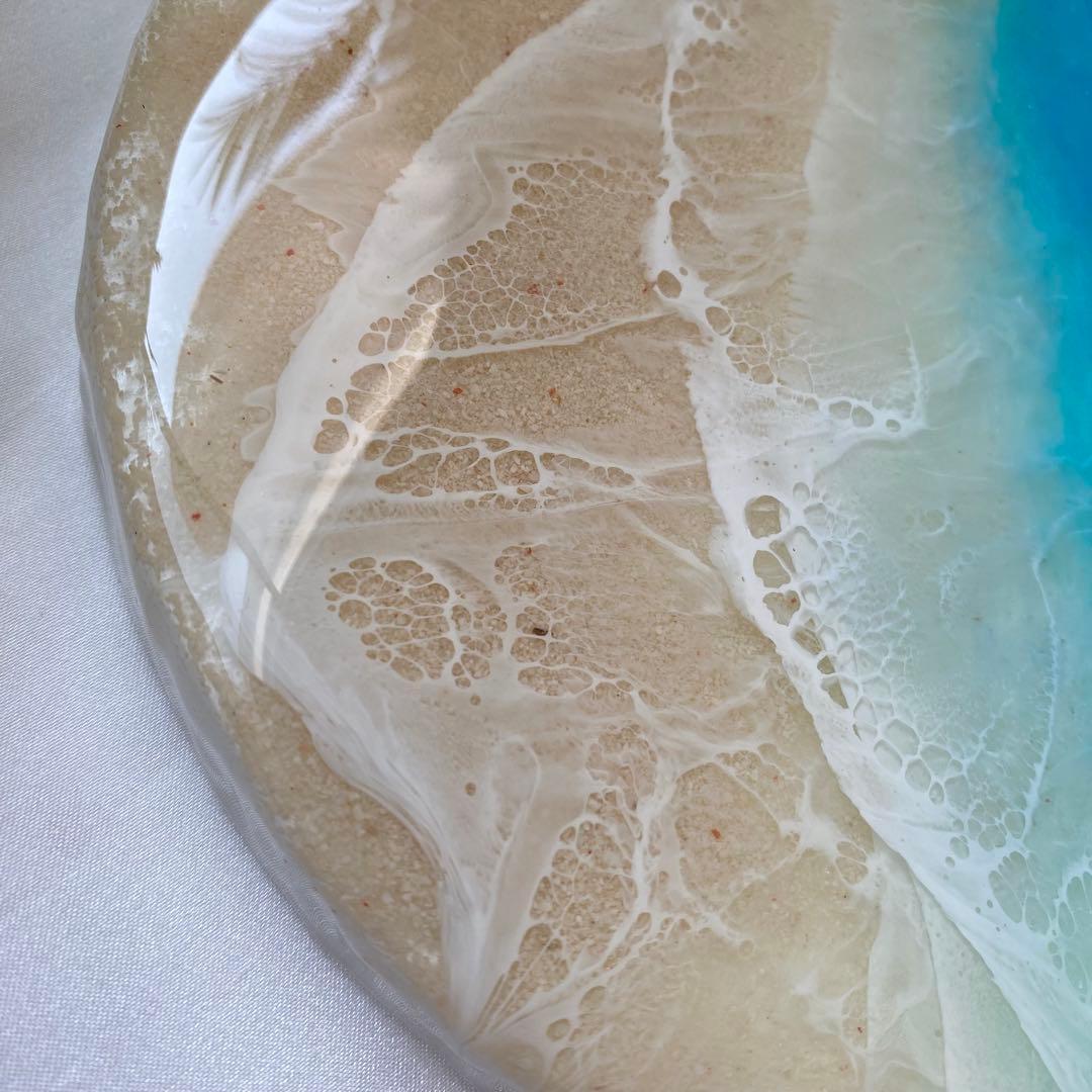 レジンアート　丸型　海アート　オーシャンアート