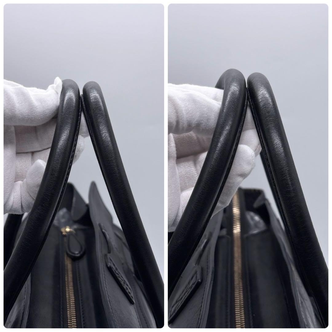 CELINE セリーヌハンドバッグ ラゲージ ミニショッパー レザー ブラック