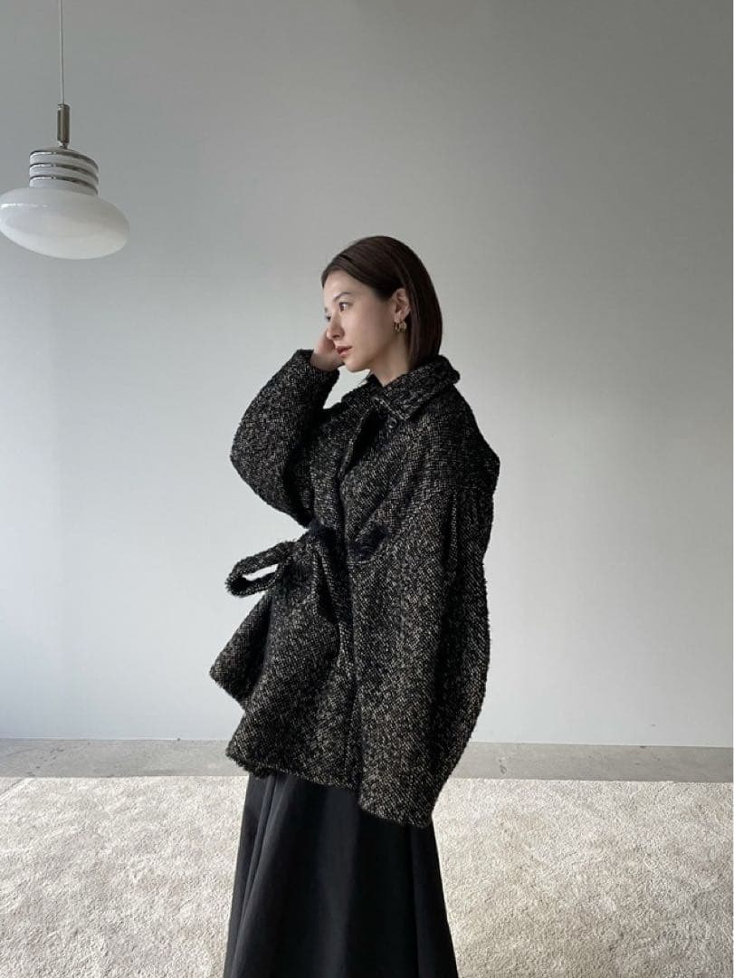 【CLANE】MIX LOOP TWEED BOX COAT 1