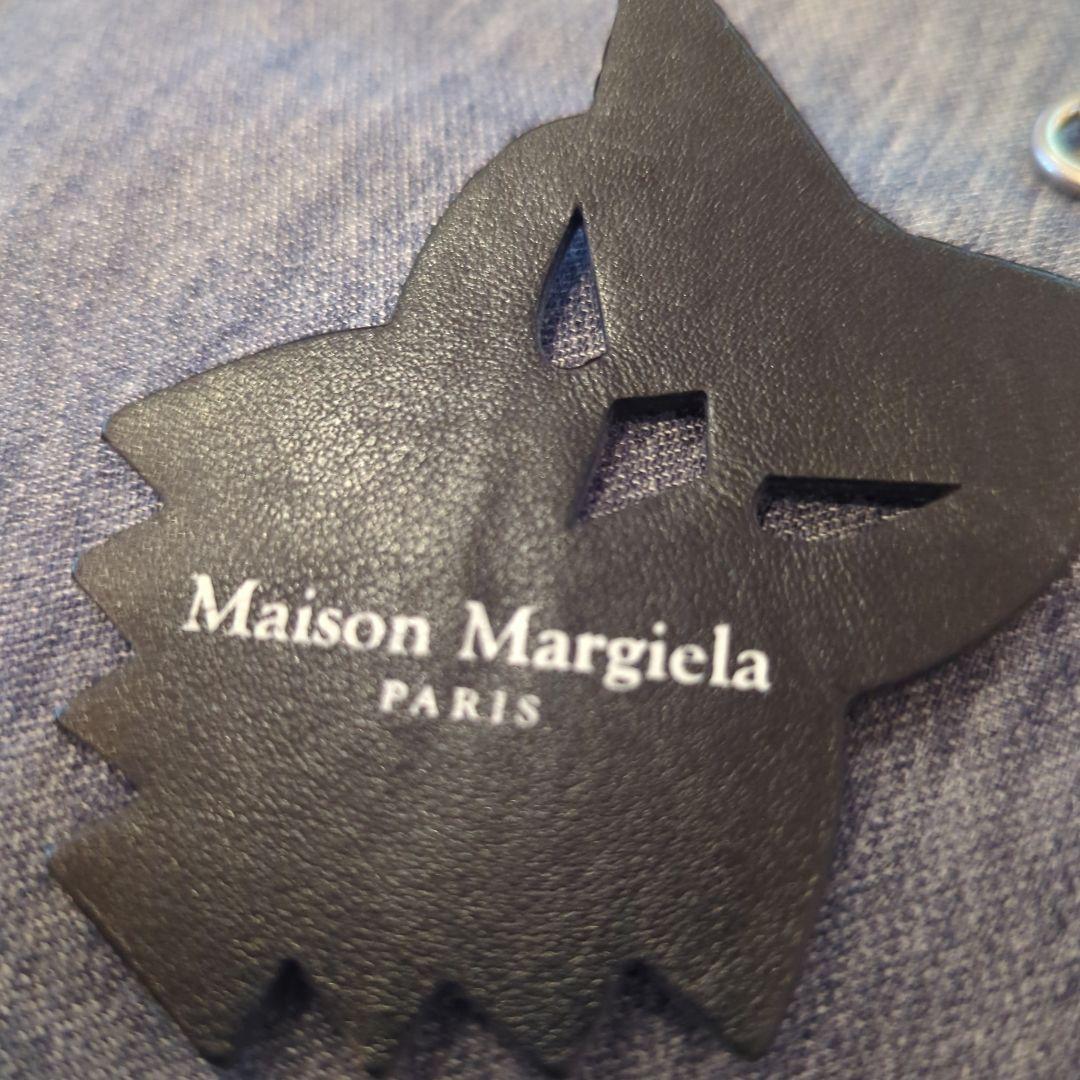 Maison Margiela 黒青 レザー キーホルダー