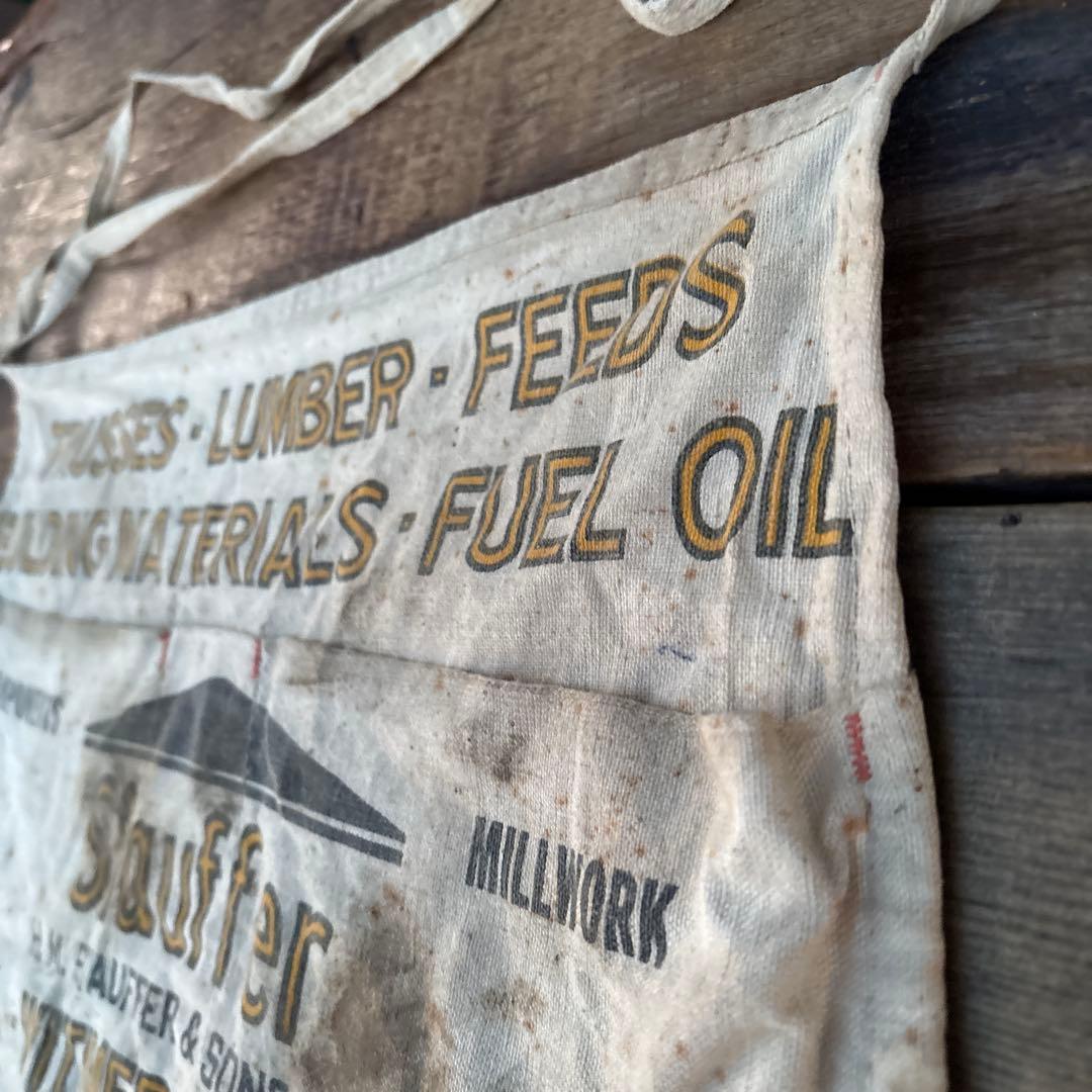 アメリカ ヴィンテージ ワークエプロン Stauffer 当時物