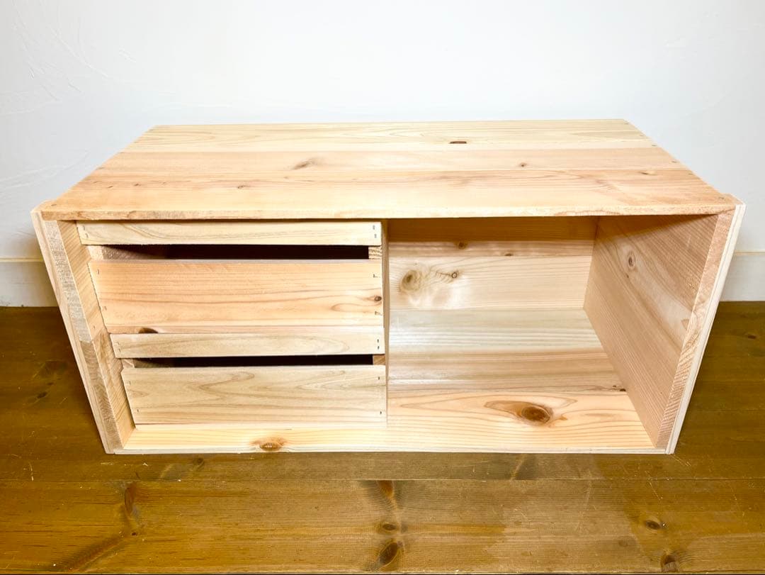 りんご箱 2箱 & 収納小箱 8箱 セット販売 / 木箱 ストレージ 引出し