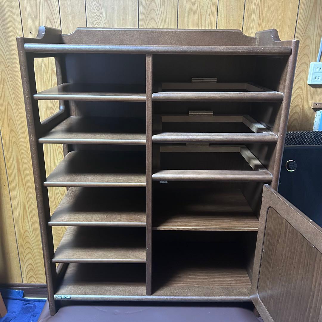 カリモク　キャビネット　電話台　スリッパ置き　チェスト　書類棚　カリモク家具