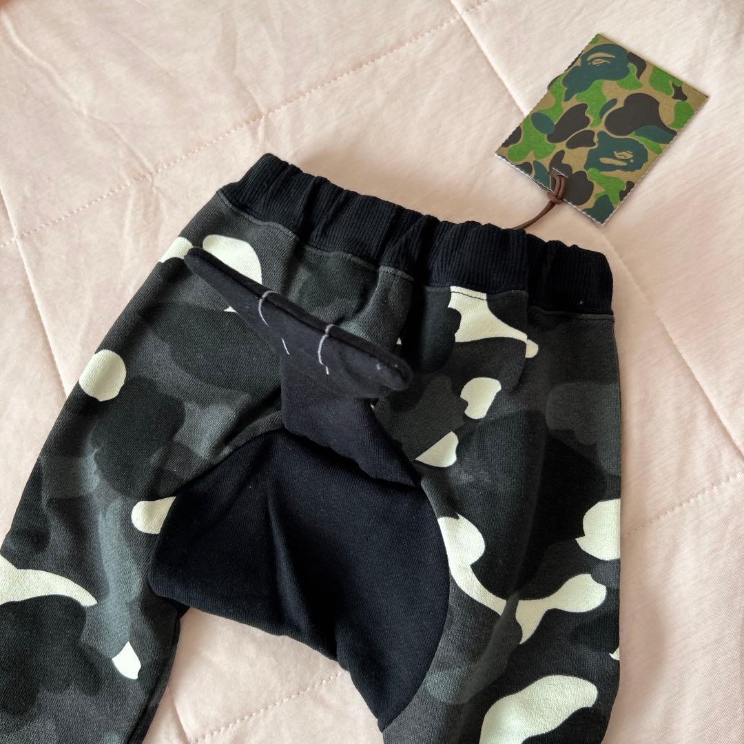 【新品】BAPEKIDS迷彩 サメの口プリント ハーフパンツ80cm 正規品