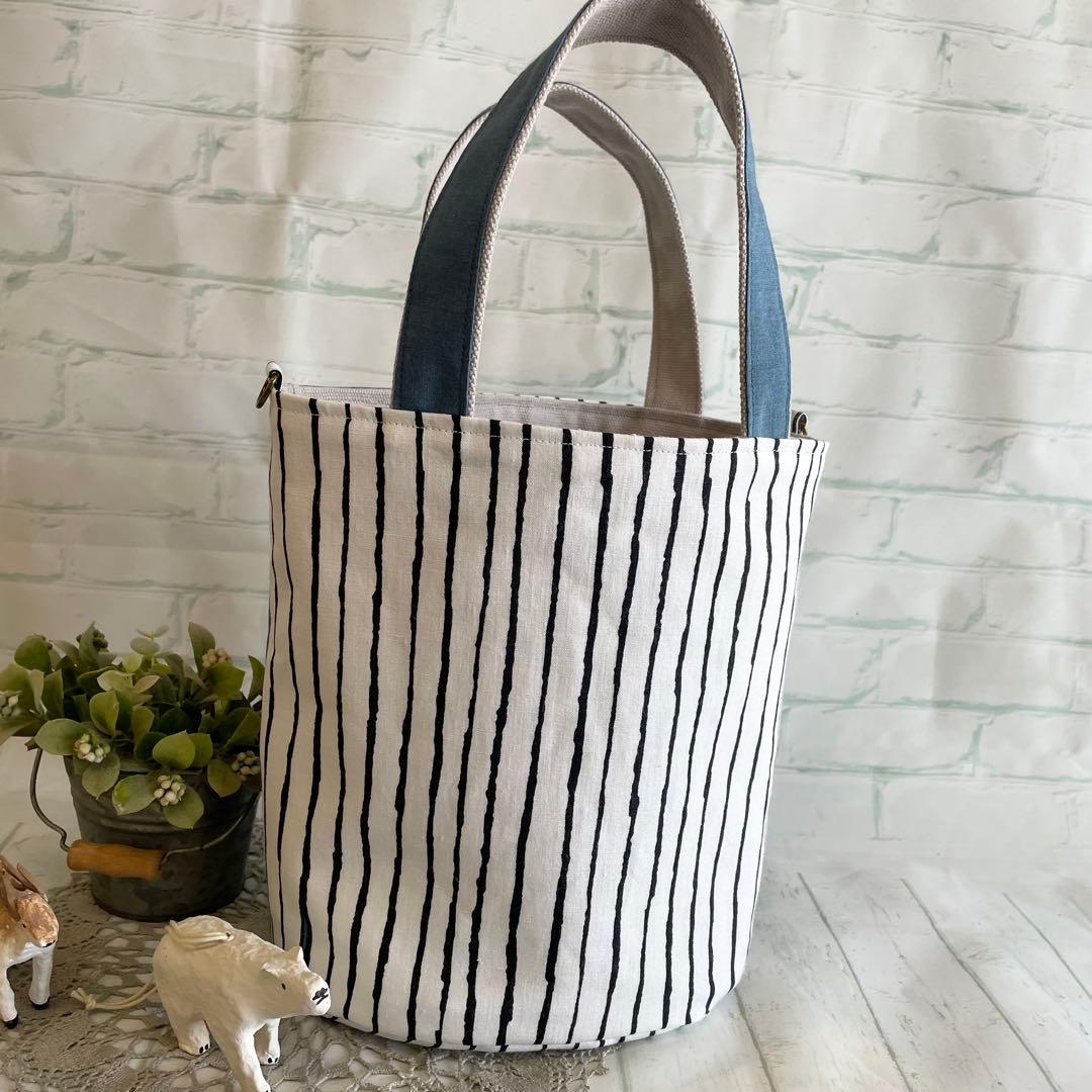 ハンドメイド　バケツトートバッグ　ミナペルホネン　swing　381