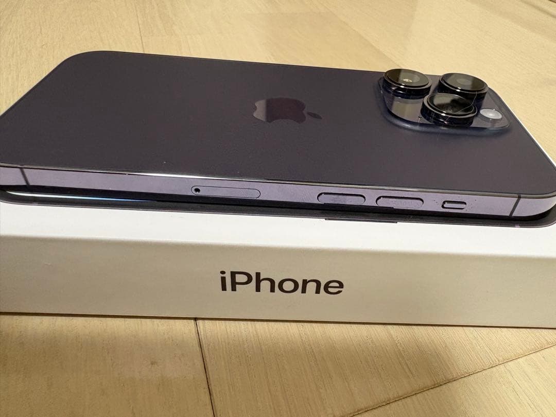 【美品】Apple iPhone 14 Pro 128GB ディープパープル