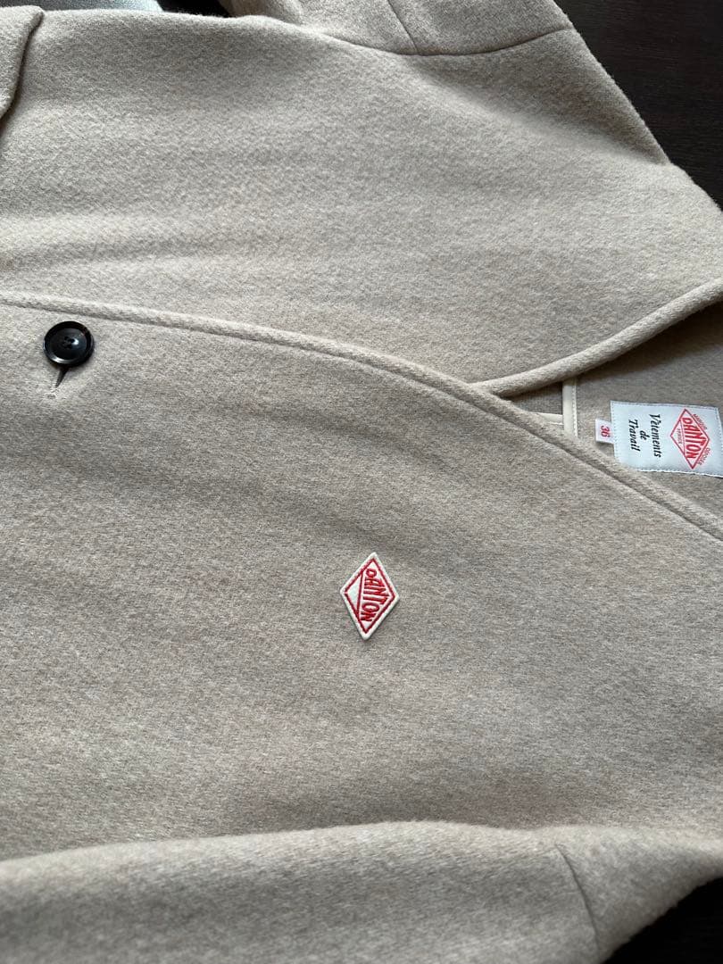 DANTON ダントン ウールモッサ ノーカラージャケット 36