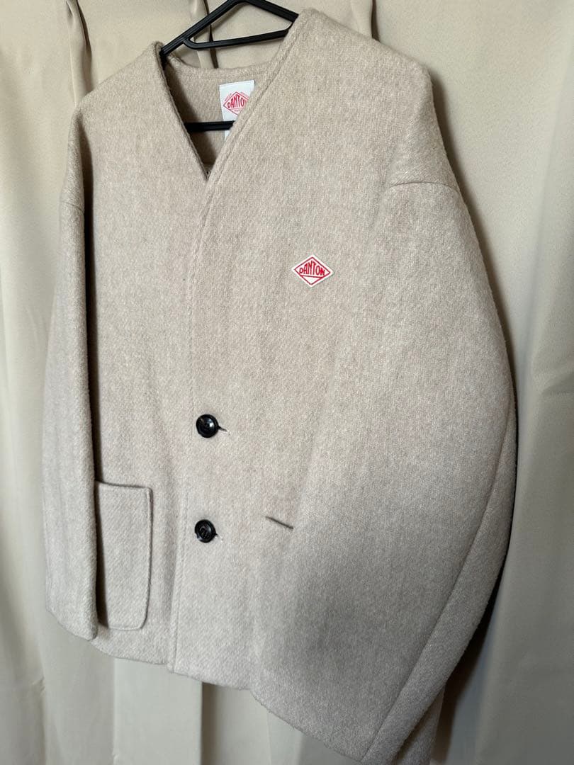 DANTON ダントン ウールモッサ ノーカラージャケット 36
