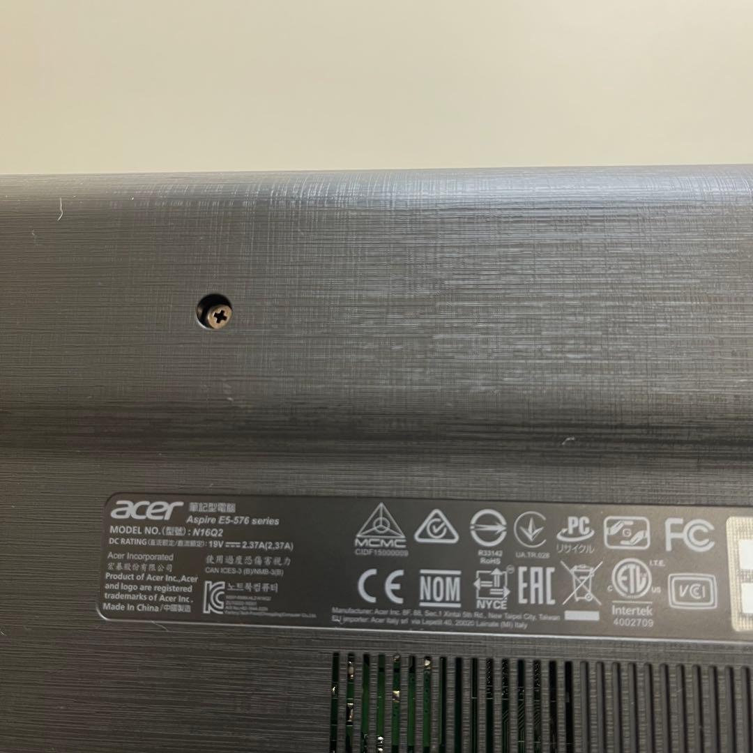 Windowsノート本体 #716 Acer Aspire E5-576 i5-7200U 8GB 256