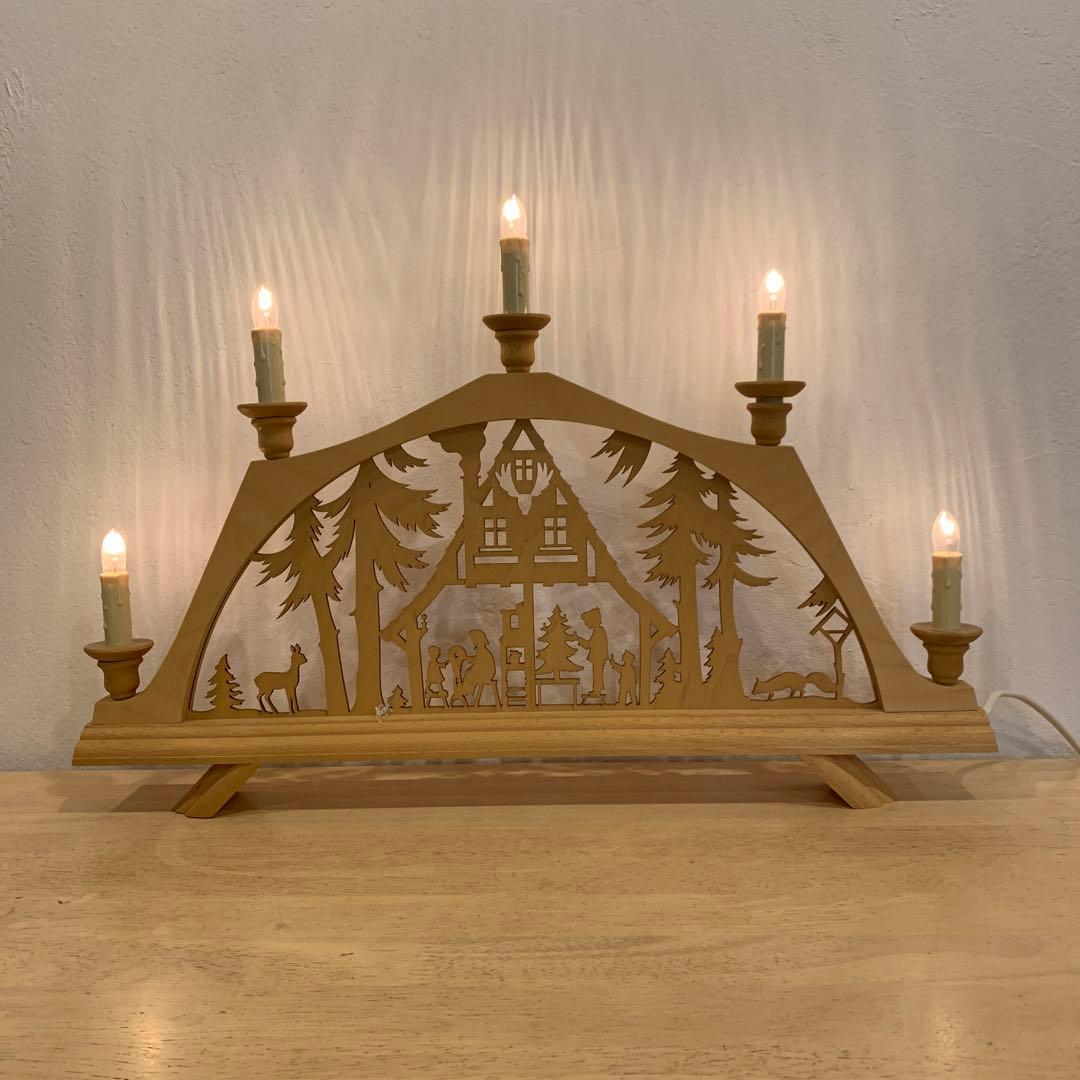 ドイツ製　クリスマス　キャンドルアーチ　希少　木製
