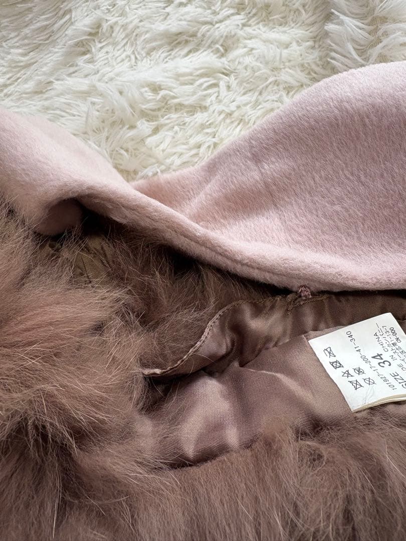 ANAYI アナイ 近年モデル フォックスファーノーカラーアルパカショートコート