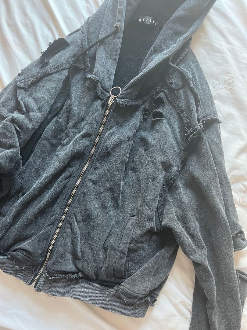 ジャケット・アウター REFLEM cropped zip hoodie