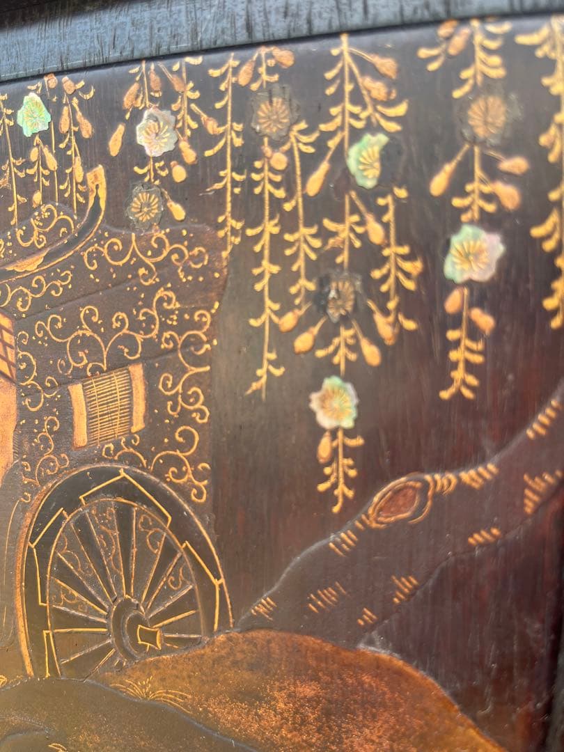 螺鈿 茶棚 茶箪笥 飾り棚 中国 インテリア 年代物 当時物 アンティーク