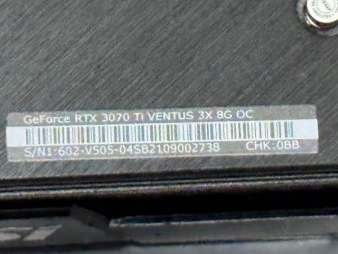 グラフィックボード・グラボ・ビデオカード msi Geforce RTX 3070 Ti VENTUS 3X 8G OC