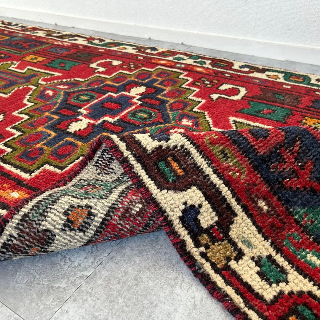 1980's 181cm×82cm 手織りラグ