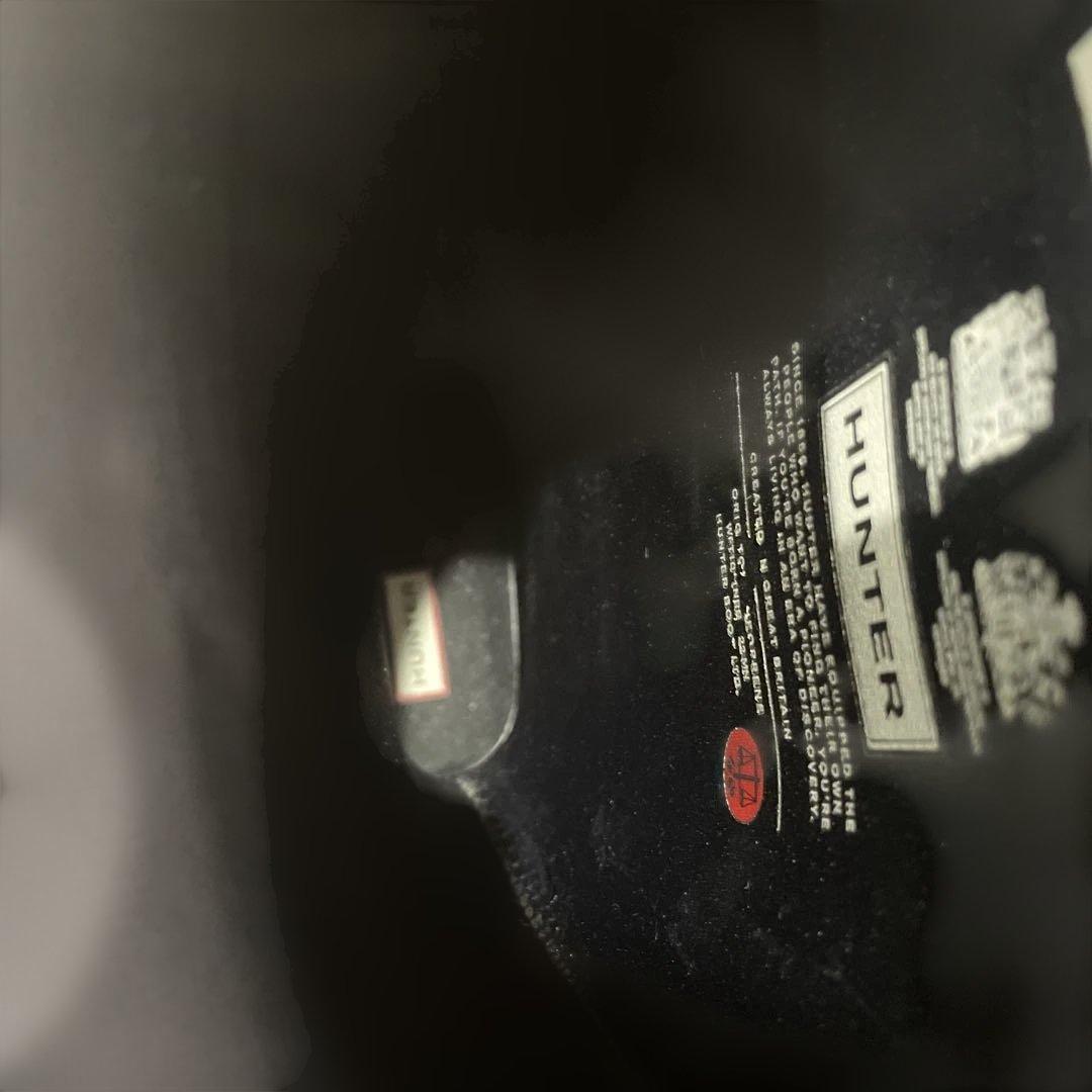 美品HUNTER ハンターレインブーツ　長靴　ブラック24.5センチUS8