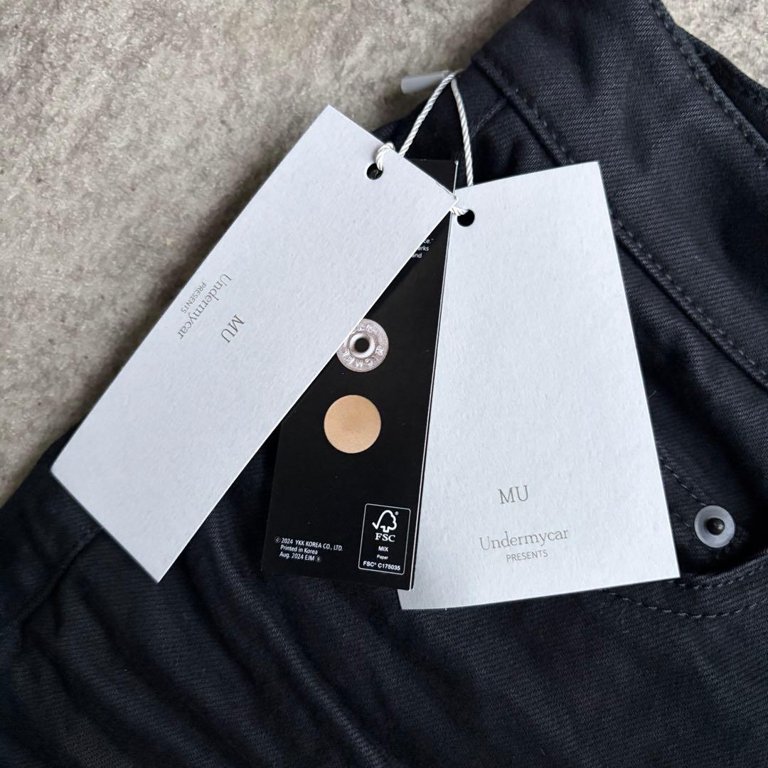 【undermycar】Stretch Flare Black Jeans 0