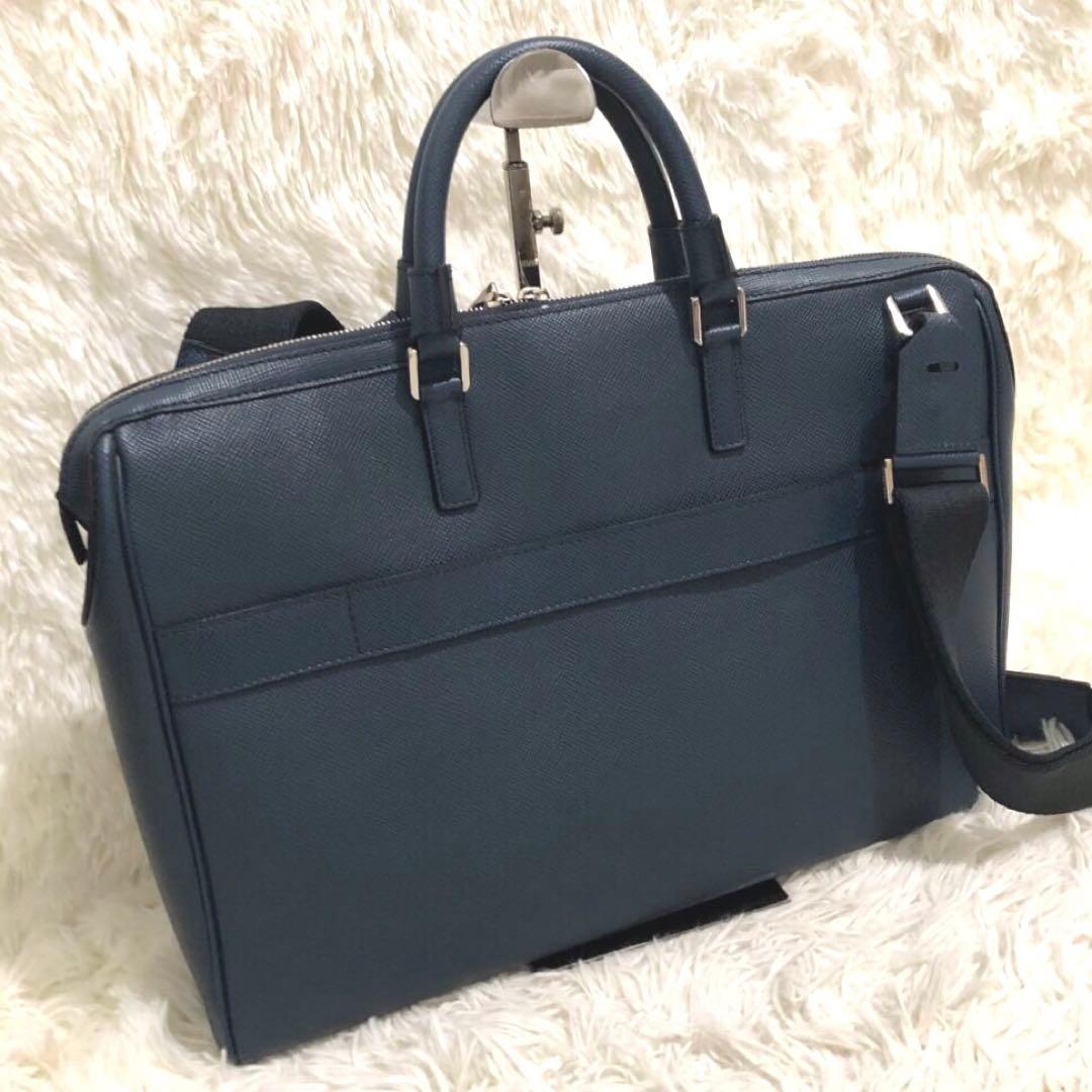 未使用級✨セラピアン レザー　2way ビジネスバッグ　ショルダーバッグ メンズ