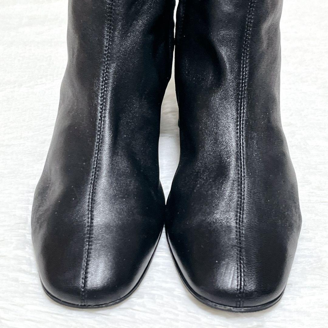 ​【美品】ファビオルスコーニ センターシーム ショートブーツ 35 黒
