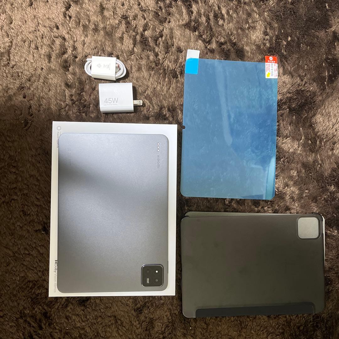 Xiaomi Pad 7 8G+128G グレー、アンチグレアフィルム、保護ケー