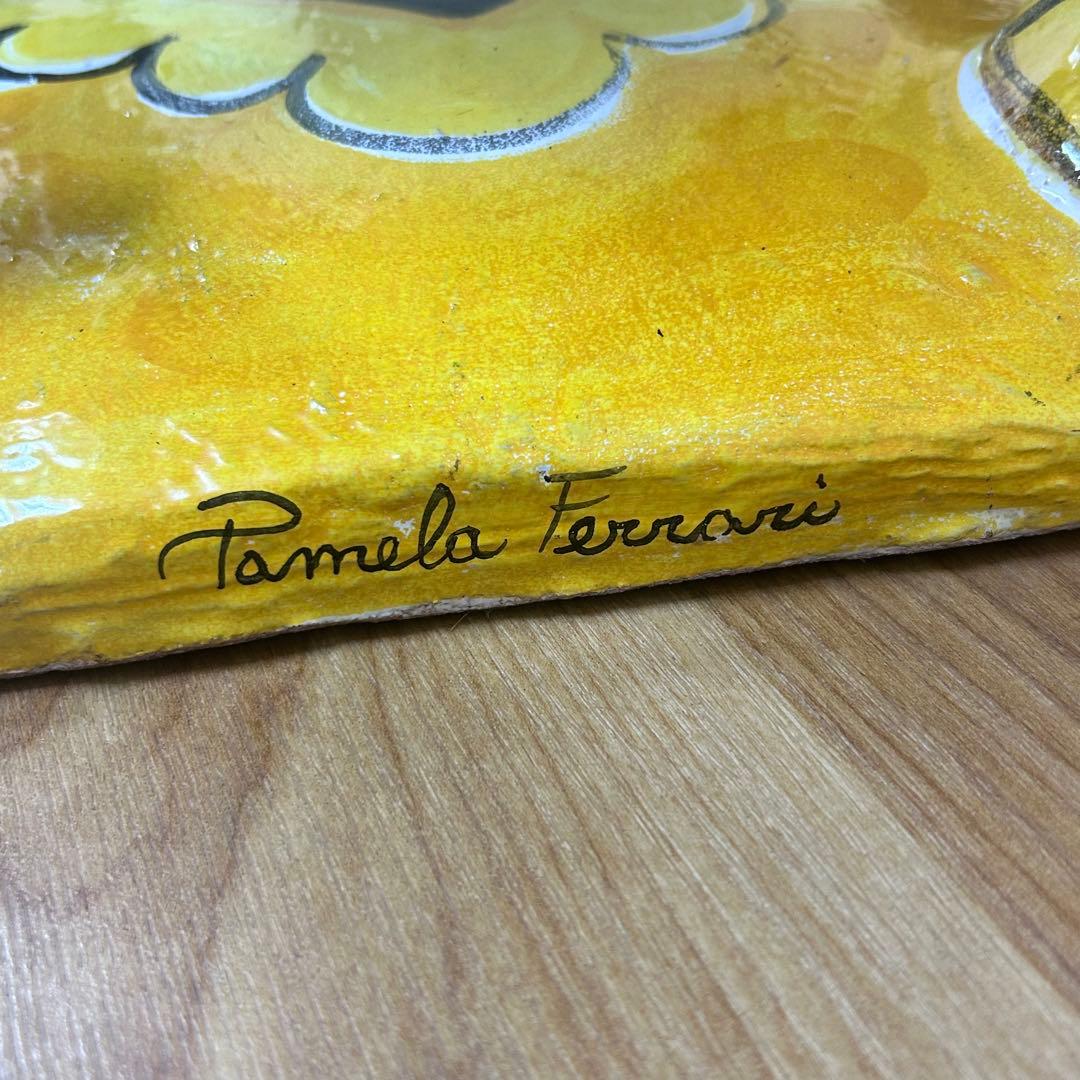 Pamela Ferrari サイン入 大型陶器 馬 彫刻 アート作品　引取限定