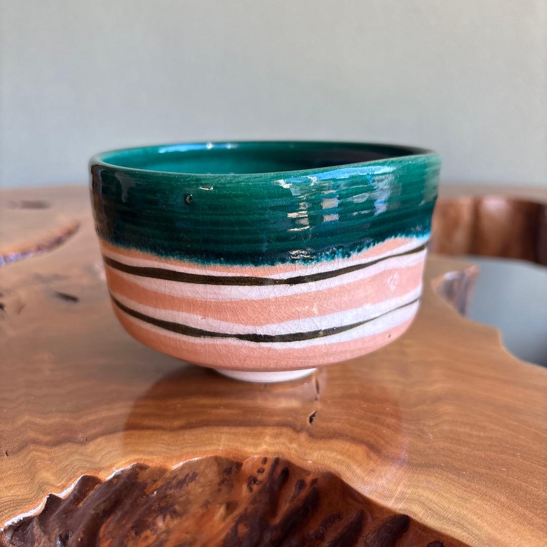 吉向焼 吉向十三軒造 抹茶碗 茶道具 共箱(57)