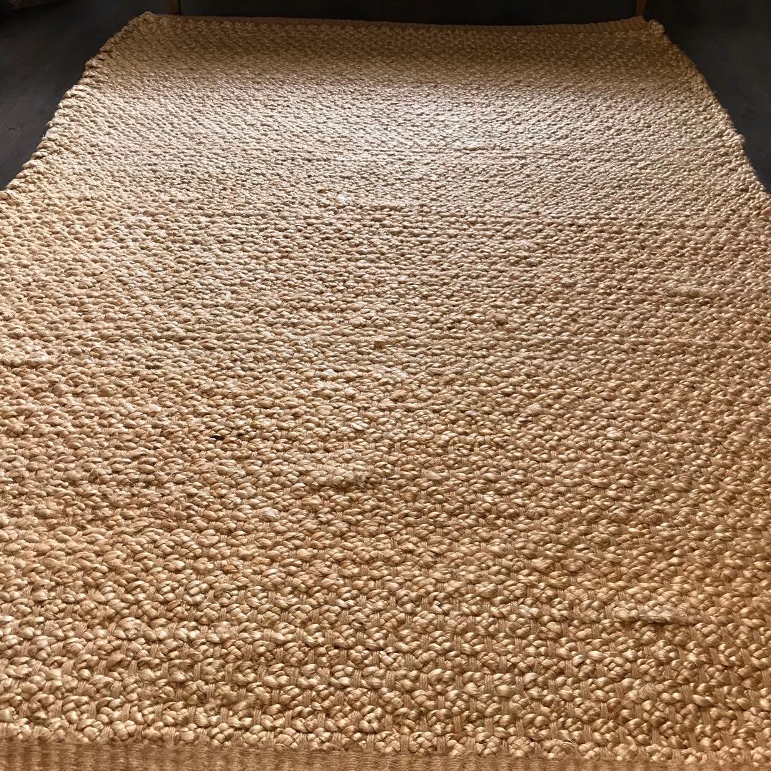 144x197cm ラグ ラグマット 麻 ジュート 夏用 天然素材 店舗使用可