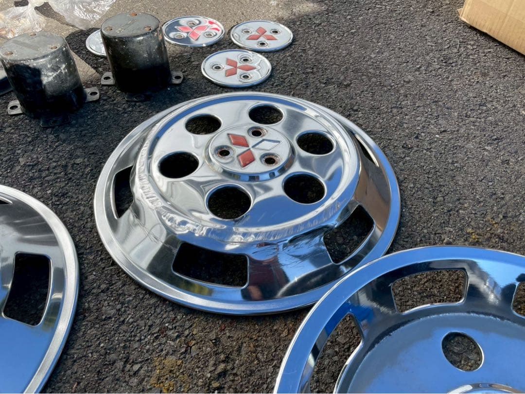 ブラケット付　メッキ　キャンター　ホイールカバー　ホイールキャップ　14インチ