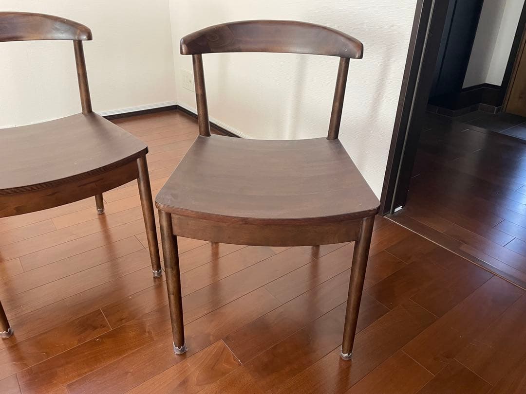 ダークブラウン 木製ダイニングチェア☆4☆送料込