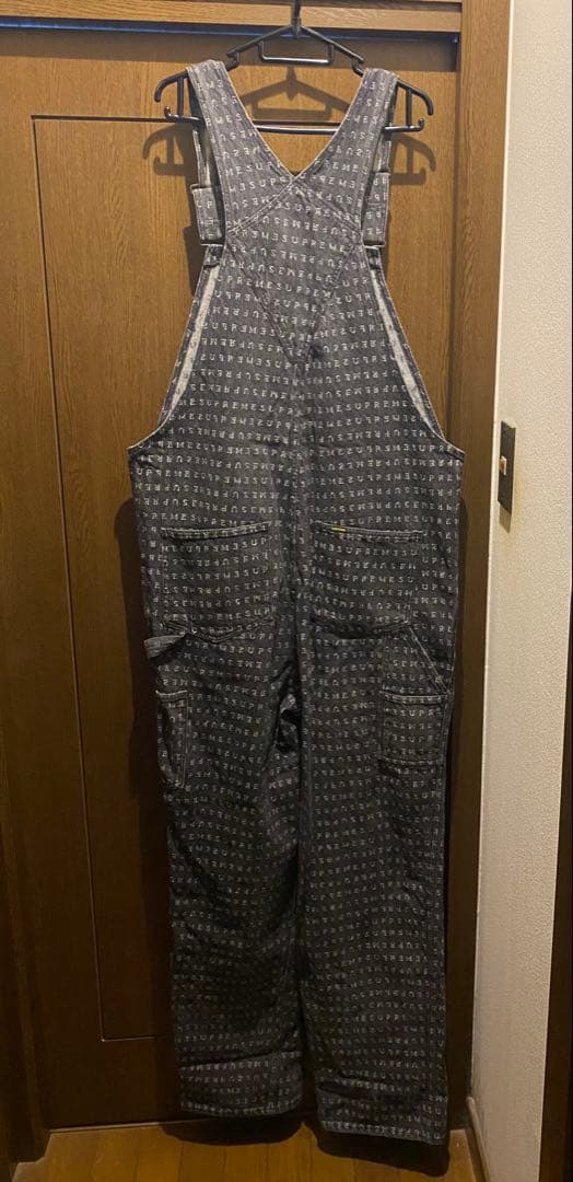 パンツ supreme jacquard logos denim overalls