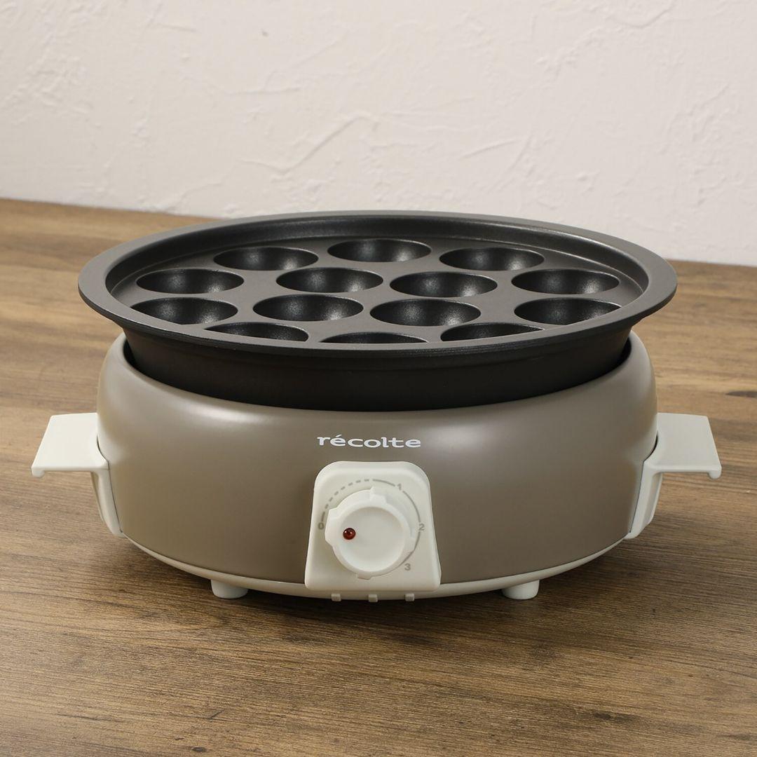 【新品】レコルト　ポットデュオタント ミルキーピンク たこ焼きプレート付き