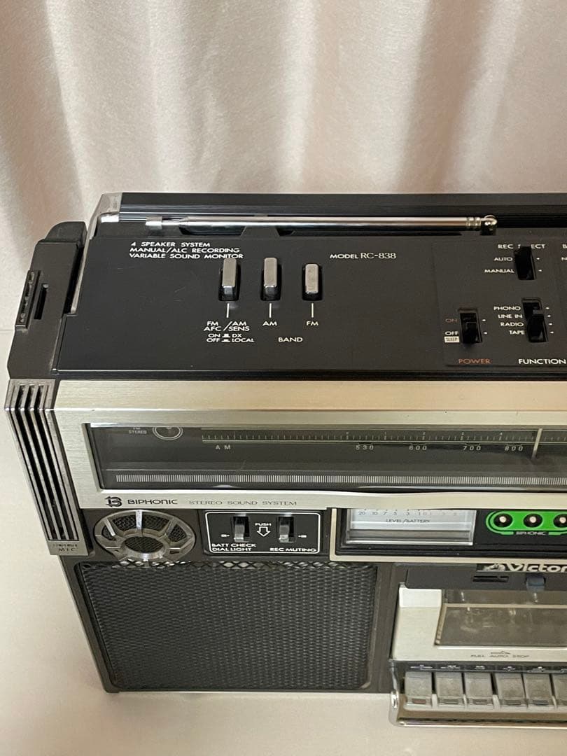 Victor ビクター ラジカセ RC-838 現状品 中古品 昭和レトロ